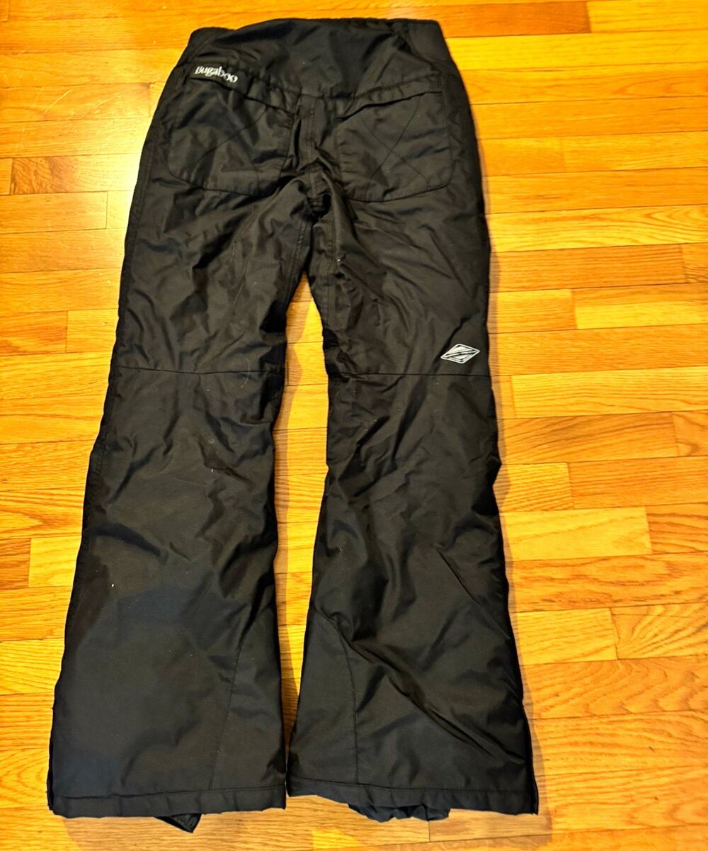 Columbia S Omni-Tech Snow Pants Waterproof Black Polyester Cargo Pockets Ski